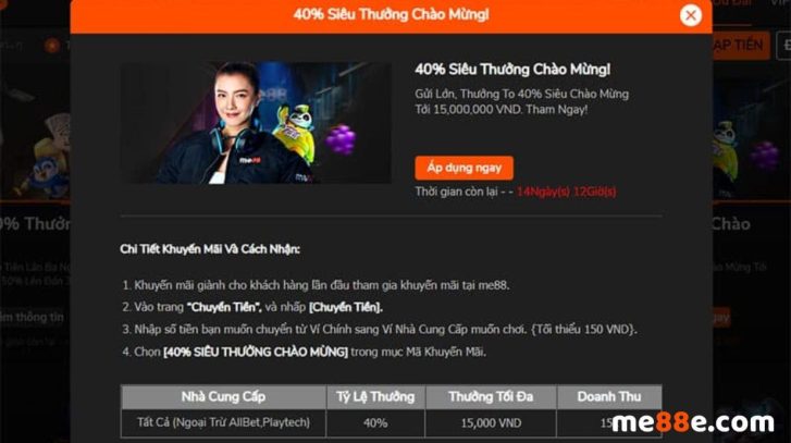 Tổng hợp khuyến mãi Me88 hot nhất và cách tham gia 3 Các bước đăng ký và nhận khuyến mãi Me88